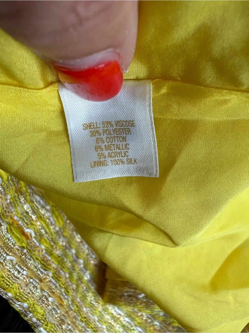 kate spade Yellow Tweed Mini Skirt with White Waistband